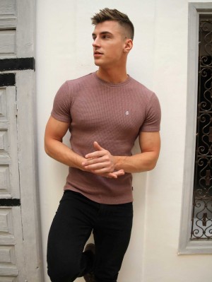 Blakely Agadir Textured T-Shirt Burdeos | UHTVPF130