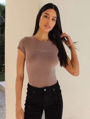 Blakely Alicia Bodysuit Cafe | XZLIRQ435