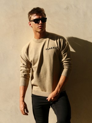 Blakely Blakely Knitted Jumper Tan | PCYTLM658
