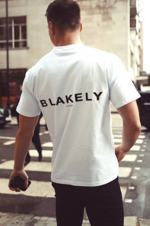 Blakely Blakely London Oversized T-Shirt Blancas | NMCELF630