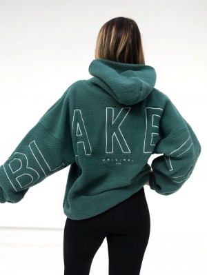 Blakely Borg Isabel Oversized Hoodie Verde | GPKYAU840