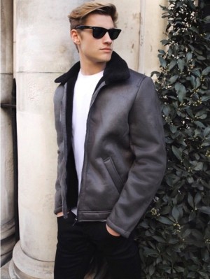 Blakely Dumont Aviator Jacket Gris | PDSUTV925