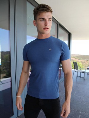 Blakely Eli T-Shirt Azules Oscuro | NTBZIE713