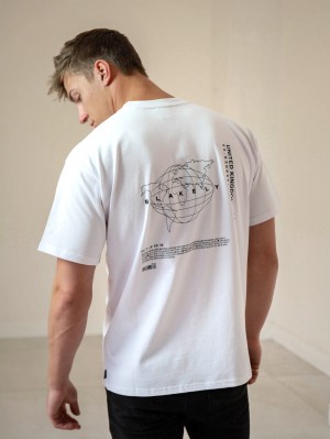 Blakely Global Oversized Tee Blancas | TZCVPS273