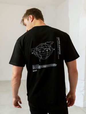 Blakely Global Relaxed Fit T-Shirt Negras | SWYKDC612