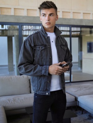 Blakely Greenwich Denim Jacket Gris | STVKOJ905