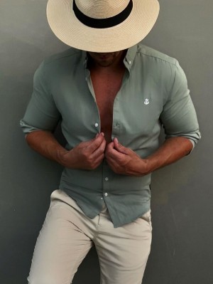 Blakely Hunter Shirt Verde Menta Verde | XCEHSY097