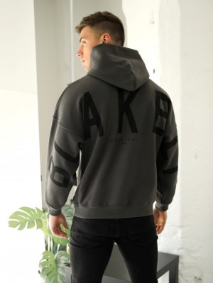 Blakely Idris Oversized Hoodie Ash | GHSEYV724