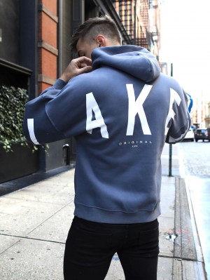 Blakely Idris Oversized Hoodie Azules | VATFNC194