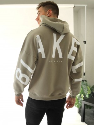 Blakely Idris Oversized Hoodie Beige | WLZASJ426