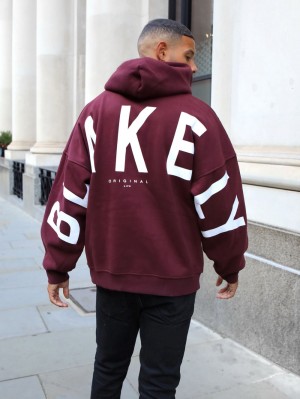 Blakely Idris Oversized Hoodie Burdeos | ODFXCW039