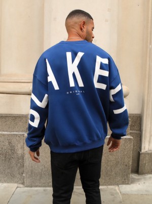Blakely Idris Oversized Jumper Azules | BZXIYS945