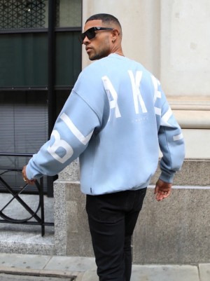 Blakely Idris Oversized Jumper Azules | OICDAK075