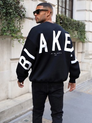 Blakely Idris Oversized Jumper Negras | BSZRDI530