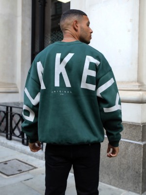 Blakely Idris Oversized Jumper Verde Oscuro | AIWRFJ072