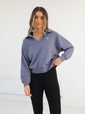 Blakely Initial V-Neck Jumper Azules | NSVWJC012