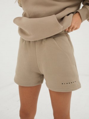 Blakely Isabel Jogger Shorts Tan | CWKVDH831