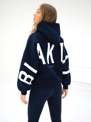 Blakely Isabel Oversized Hoodie Azul Marino Azules | OHVRZX054