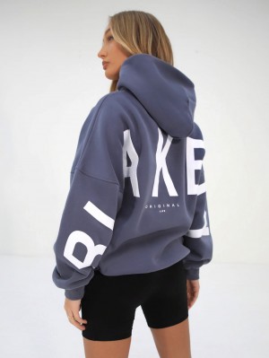 Blakely Isabel Oversized Hoodie Azules | PXFSHB219
