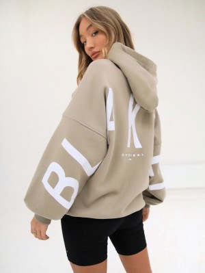 Blakely Isabel Oversized Hoodie Beige | UTHLPZ794