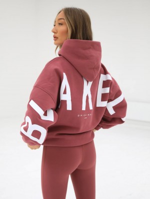 Blakely Isabel Oversized Hoodie Berry | MGLKWJ374