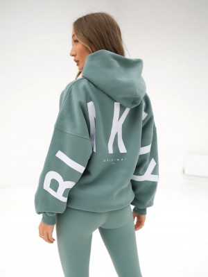 Blakely Isabel Oversized Hoodie Verde | DRTWSX926