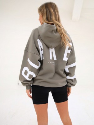 Blakely Isabel Oversized Hoodie Verde | OIQWUM782