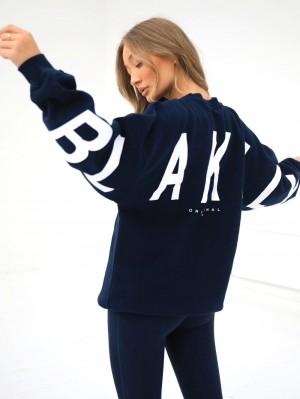 Blakely Isabel Oversized Jumper Azul Marino Azules | AYKCSH382