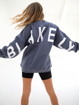 Blakely Isabel Oversized Jumper Azules | BVNJGA378