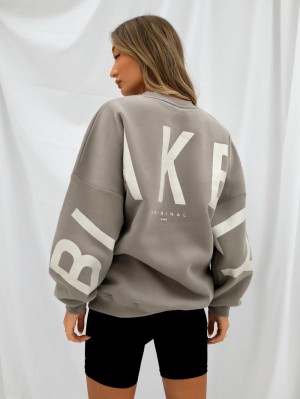 Blakely Isabel Oversized Jumper Gris | JPKZQH258