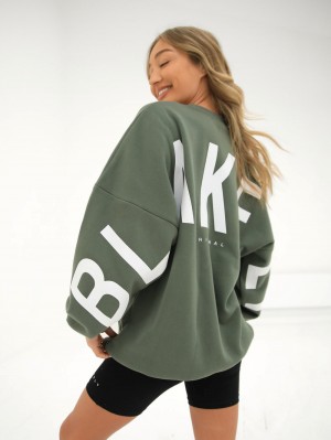 Blakely Isabel Oversized Jumper Kaki Verde | TSYCPH314