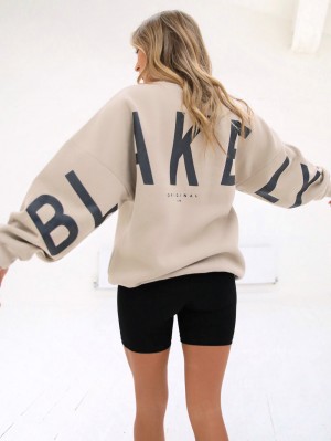 Blakely Isabel Oversized Jumper Oat | JSVQMD953