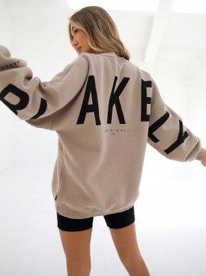Blakely Isabel Oversized Jumper Tan | DONZFW648