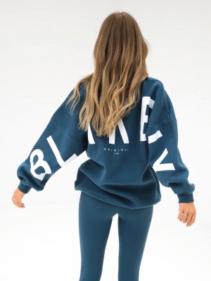 Blakely Isabel Oversized Jumper Verde Menta | MNRFIX254