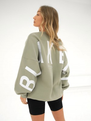 Blakely Isabel Oversized Jumper Verde Oliva | JANMCI418