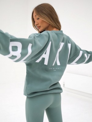Blakely Isabel Oversized Jumper Verde | PBAUCK109