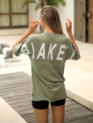 Blakely Isabel Oversized T-Shirt Verde Oliva | IXEPGF120