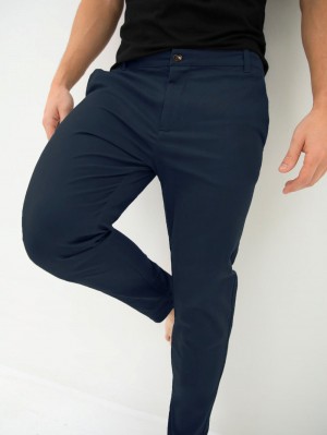Blakely Kingsley Slim Fit Tailored Chinos Azul Marino | OLMYJR675