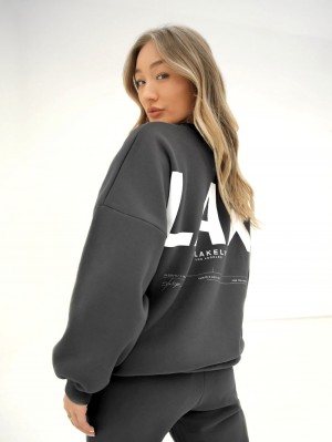 Blakely LAX Isabel Oversized Jumper Charcoal | QRYEFB769