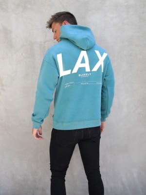 Blakely LAX Relaxed Hoodie Turquesa | DZHMUR643