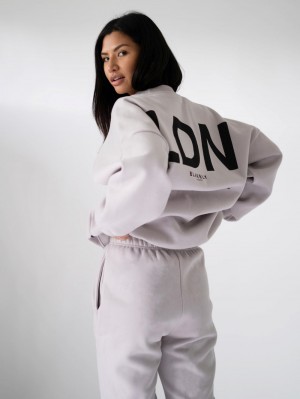 Blakely LDN Womens Oversized Jumper Stone | TONXVR145