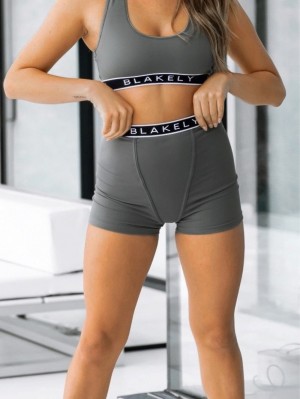 Blakely Lola Boyfriend Shorts Charcoal | ADXWEJ968