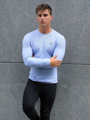 Blakely Mason Knit Jumper Azules Claro | CQFEKV861