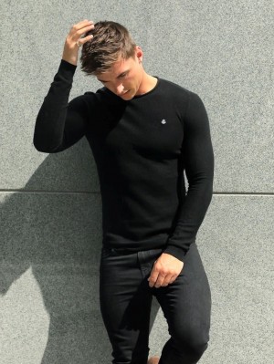 Blakely Mason Knit Jumper Negras | DFCHQW574