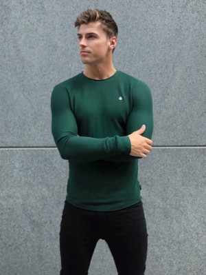 Blakely Mason Knit Jumper Verde Oscuro | MCVWEK493
