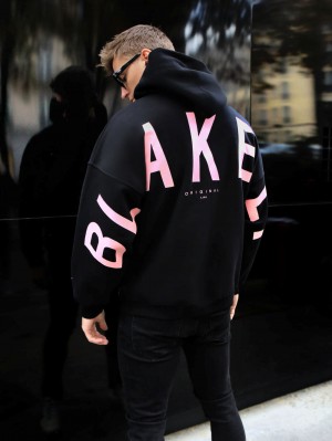 Blakely Members Idris Oversized Hoodie Negras Rosas | EMDNSQ537