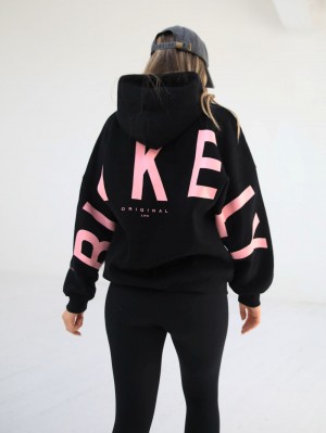 Blakely Members Isabel Oversized Hoodie Negras Rosas | UABTJC517