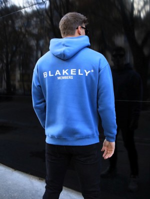 Blakely Members Relaxed Hoodie Azules | BGQFEI948