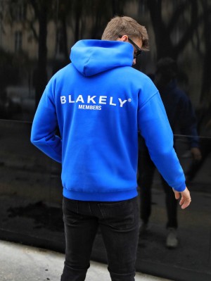 Blakely Members Relaxed Hoodie Azules | DVBWPN193