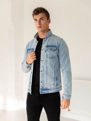 Blakely Mens Brooklyn Denim Jacket Azules | UXYFPB896
